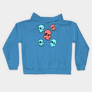 Skulls blue n pink Kids Hoodie